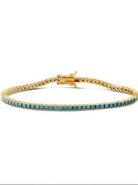 Shymi Classic 2mm Turquoise Tennis Bracelet